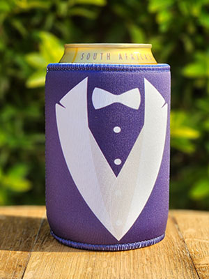 Suit Up Can Cooler
